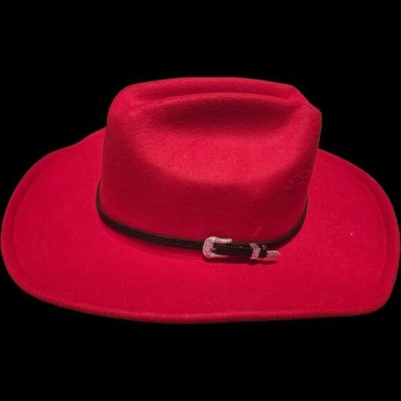 Accessories - Red Western Hat